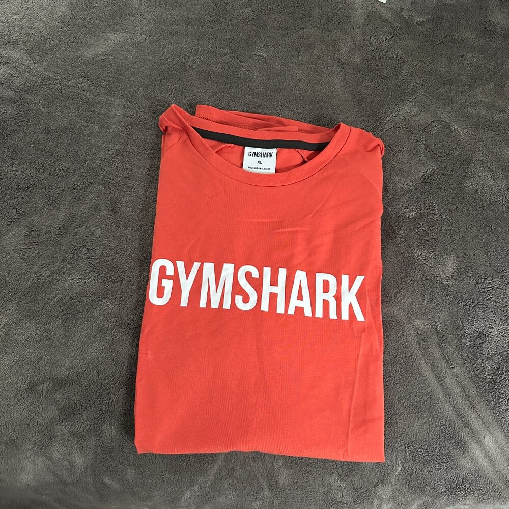 Gymshark Red Short Sleeve Logo Tee